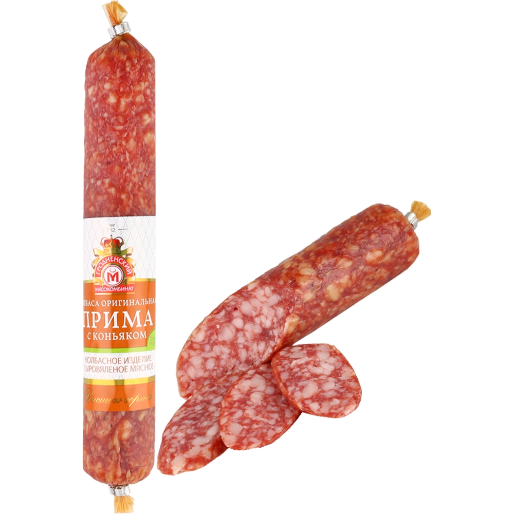 Колбаса сыровяленная  "Прима с коньяком " в/ упак 0,180г