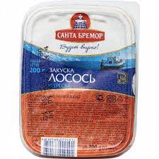 Закуска рыбная "Оригинальная"лосось и сайда 200 гр