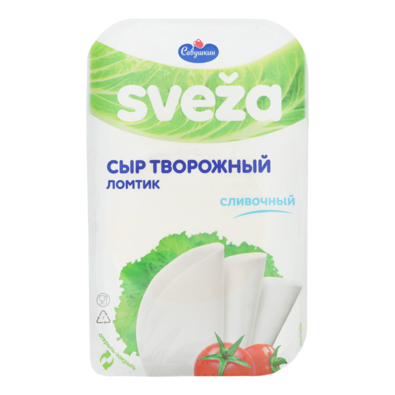 Сыр творожный сливочный ломтик  60% 150 гр