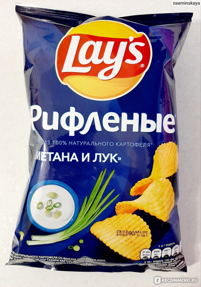 Чипсы Лейс сметана и лук 70г.