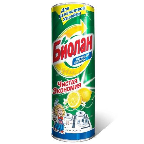 Чистящий порошок Биолан  сочный лимон 400гр