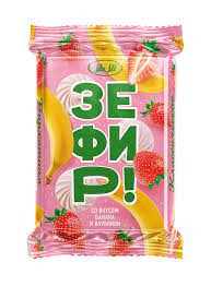Зефир  Sla Sli  вкус банана и клубники 320 гр