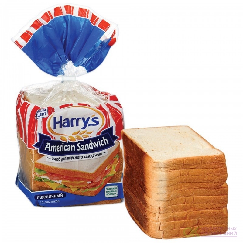 Хлеб сэндвичный HARRYS American Sandwich пшеничный 470 гр.