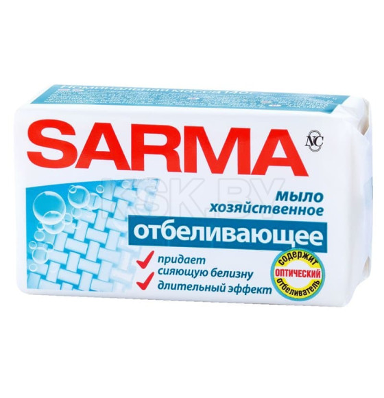 Мыло  хозяйственное отбеливающее Sarma 140 гр