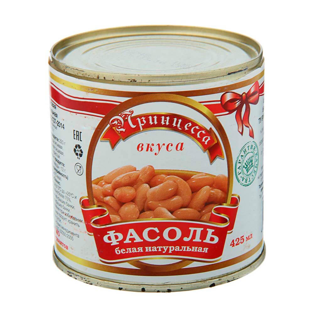 Фасоль" Принцесса Вкуса "  белая натуральная 425 мл