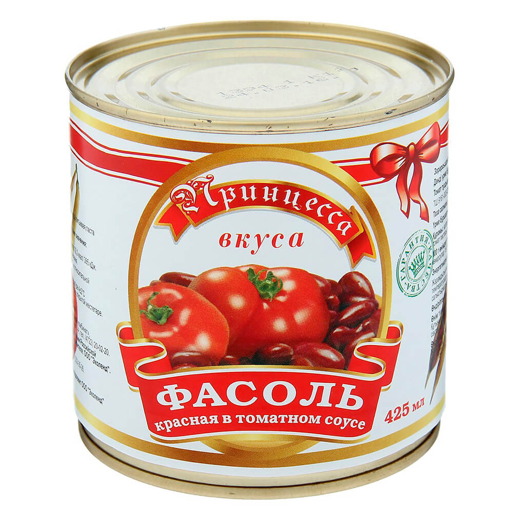 Фасоль "Принцесса Вкуса" красная натуральная 425 мл