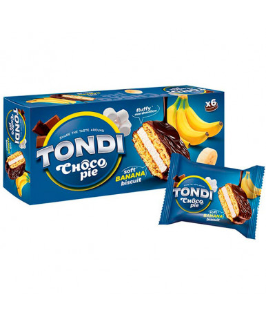 Мучное кондитерское изделие Tondi Choco pie банановое 180г.
